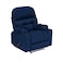 In House Velvet Rocking &amp; Rotating Cinematic Recliner Chair With Cups Holder - Dark Blue - NZ80