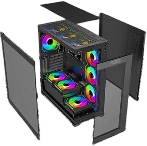 Twisted Minds Quantum 07 Mid Tempered Glass Gaming Case - Black
TM-290XL-9-B
