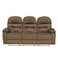 In House Velvet Triple Cinematic Recliner Chair With Cups Holder - Light Brown - NZ80