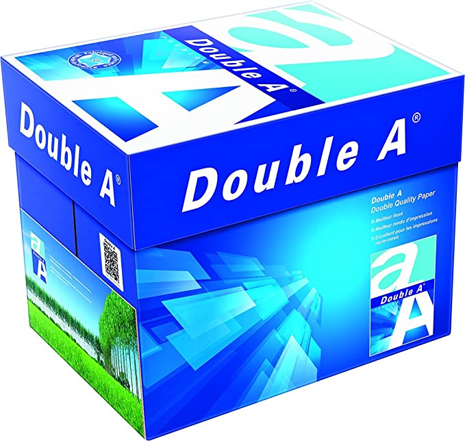 Double A - Printer Copy Paper, Size A4, GSM 80, 500 Pages Ream (Bundle of 5 Reams)