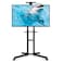Rolling TV Cart With Lockable Wheels, Floor TV Stand 32-75 Inch, LED &amp; LCD Screen TV Trolley with Supported Camera Rack &amp; Strong Wheels Holds up to 50 Kg, VESA (600x400mm)
