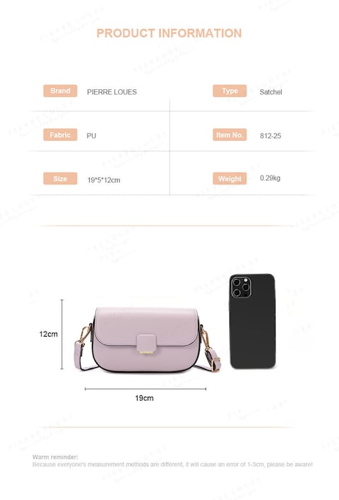 Quilted Crossbody Bag with Chain Accent and Detachable Strap