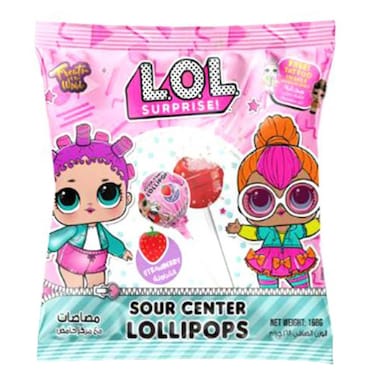 Mioo L.O.L. Surprise! Sour Center Lollipops Strawberry 168g