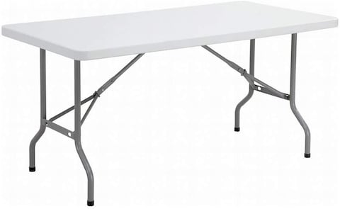Doreen 1.2m (4Ft) Foldable Lightweight Table, Durable Outdoor and Indoor Portable Table, Colour White(GC544A)