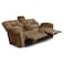 American Polo Velvet Double Cinematic Recliner Chair With Cups Holder - Light Brown - American Polo