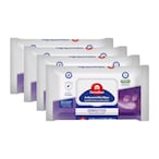 Buy Carrefour Anti-Bacterial Sensitive Skin 40 Wipes White Pack of 4 in UAE