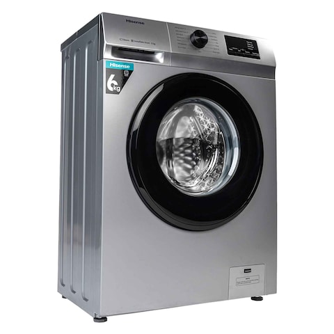 Hisense WFVB6010MS Fully-Automatic Front Loading 1000rpm Washing Machine 6Kg Silver