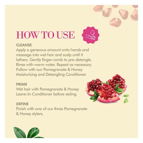 Mielle Organics Pomegranate And Honey Moisturizing And Detangling Shampoo 355ml