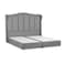 إن هاوس شومت هيكل سرير منجد بالكتان - نفر ونص - 200×140 سم - رمادي فاتح