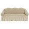 Fabienne Turkish Stretchable Sofa Cover Three Seater Beige Camel Free Size