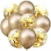 Goolsky 10Pcs/Set Confetti Balloon And Metallic Balloons Mixed Amazing Shinning Sight For Your Party Wedding Bedroom Decoration