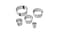Cookie cutter, set of 5, silver-colour