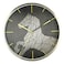 Horse Themed Metal Wall Clock Dark Grey