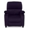 إن هاوس كرسي استرخاء سينمائي ثابت منجد بالمخمل مع حامل أكواب - بنفجسي غامق - NZ70