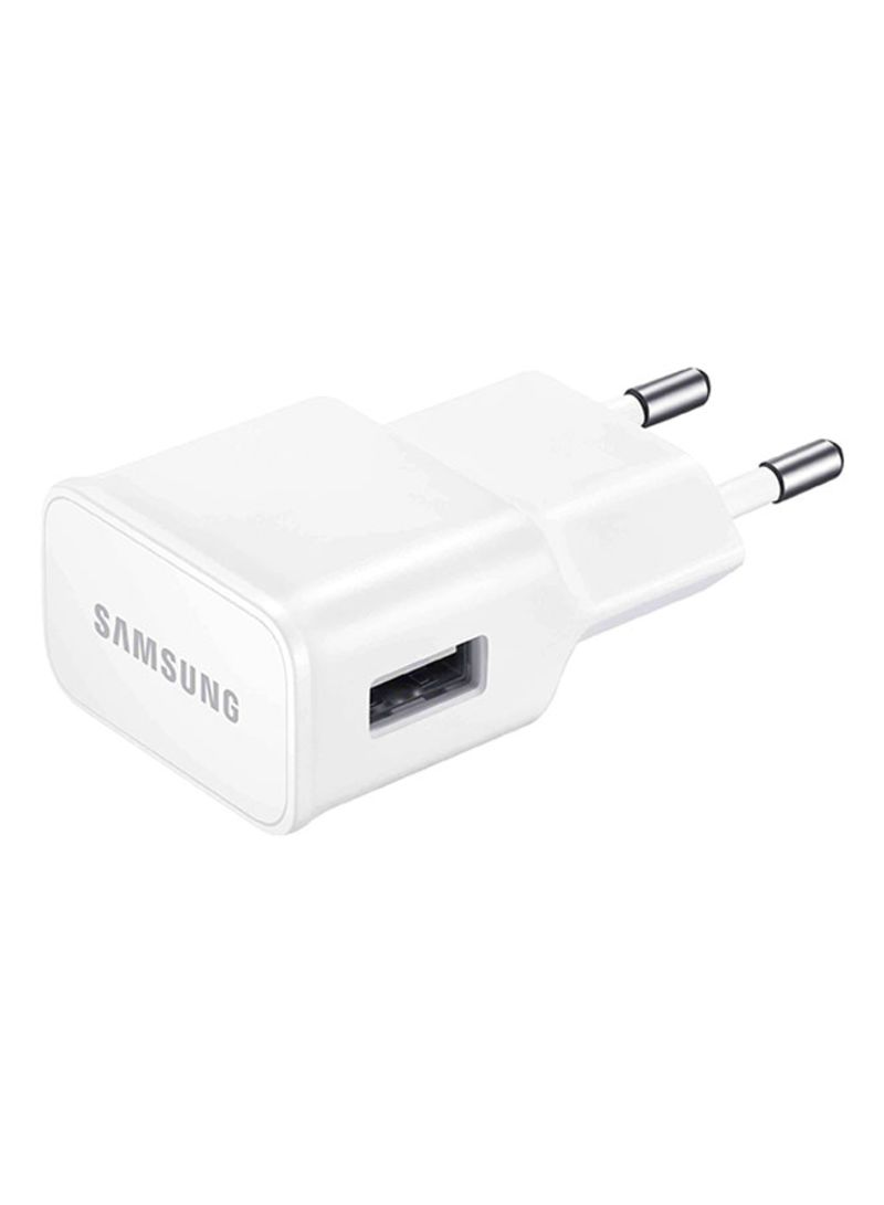 Fast Charging Travel Adapter With Cable White