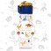 Eazy Kids Tritan Water Bottle w / Snack Box, T - Rex - Blue, 450ml