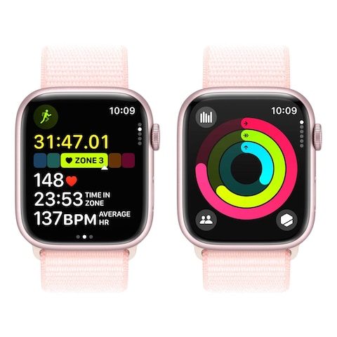 Apple Watch Series 9 GPS 45mm Pink Aluminium Light Pink Sport Loop