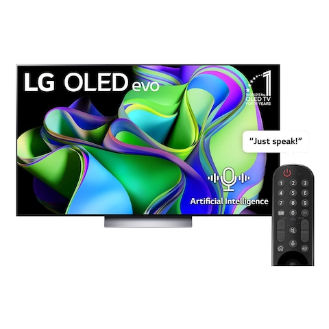 إل جي سلسلة CS Evo تلفاز  الذكي فائق الوضوح OLED مقاس 77 بوصة OLED77C36LA أسود