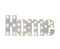 HOME Sign Metal LED Light White 59x23cm