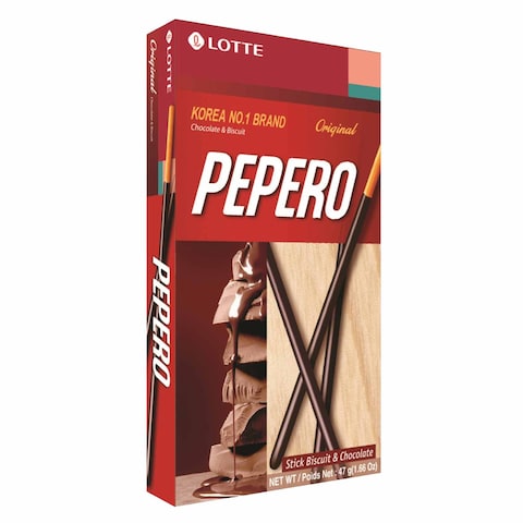 Lotte Pepero Nude Original Chocolate Biscuit Stick 47g