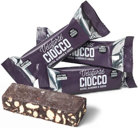 Veloforte Classico Energy Bar - Citrus Fruits & Almonds, Winner Of 2 Great Taste Awards, Healthy 100% Natural Sports Performance, Gluten-Free & Plant- Based (24 Bars