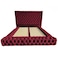 In House Valencia Velvet Bed Frame - King - 200x200 cm - Burgundy