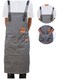 MIBRU Apron Barista Fabric With Comfort Pockets And Gray Expandable Straps