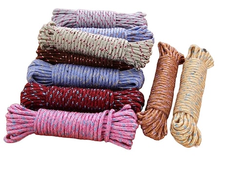 Lavish 20M/65Ft, 4mm Clothesline Laundary Rope Assorted Color (2-Pack)