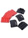 Sunshine - 8-Piece Helmet Flat Curved Adhesive Mount Red/Black