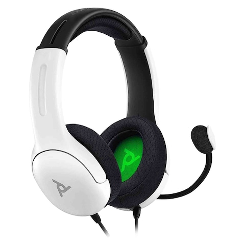 PDP LVL40 Wired Stereo Gaming Headset With Mic White Black