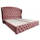 In House Serin Velvet Bed Frame - Queen - 200x160 cm - Dark Pink