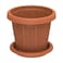 Cosmoplast Round Flower Pot With Tray 14 Inch