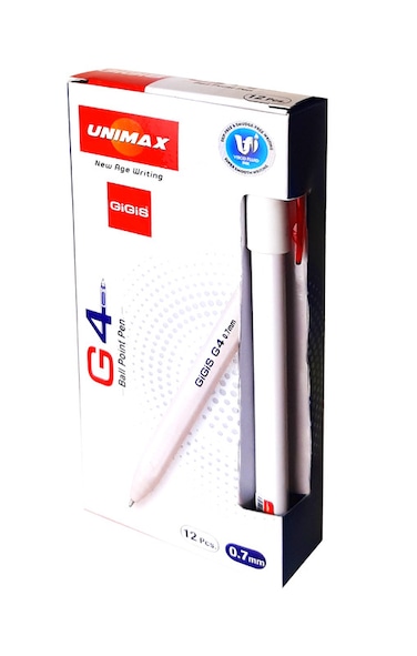 Unimax 50-Piece G4 0.7mm Ball Point Pen Set, Black