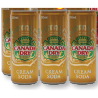 Canada Dry Cream Soda 6 x 250 ml