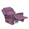 In House Velvet Rocking &amp; Rotating Recliner Chair - Light Purple - NZ120