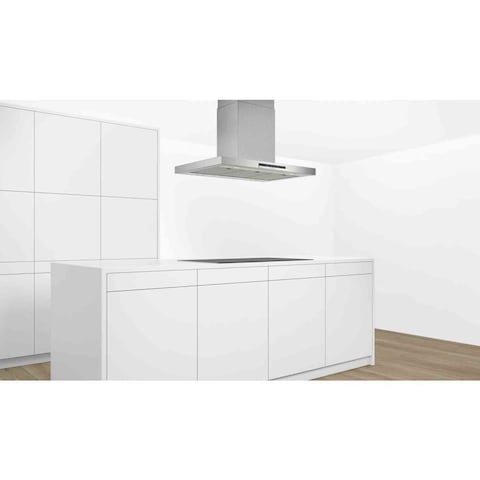 Bosch Serie 4, 90 Cm Island Chimney Hood, Stainless Steel - DIB97IM50M, 1 Year Warranty