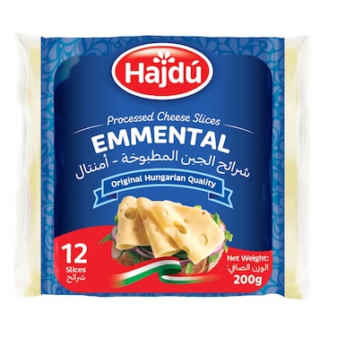 Hajdu Emmental Sliced Cheese 200g