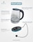 Gratus Electric Glass Kettle 1.8 Liter - Full Thermo Resist Borosilicate Glass body, 1500-1800W , Cordless Base, Aesthetic LED light design, Auto Cutoff, 2 Year Warranty (Transparent Glass)