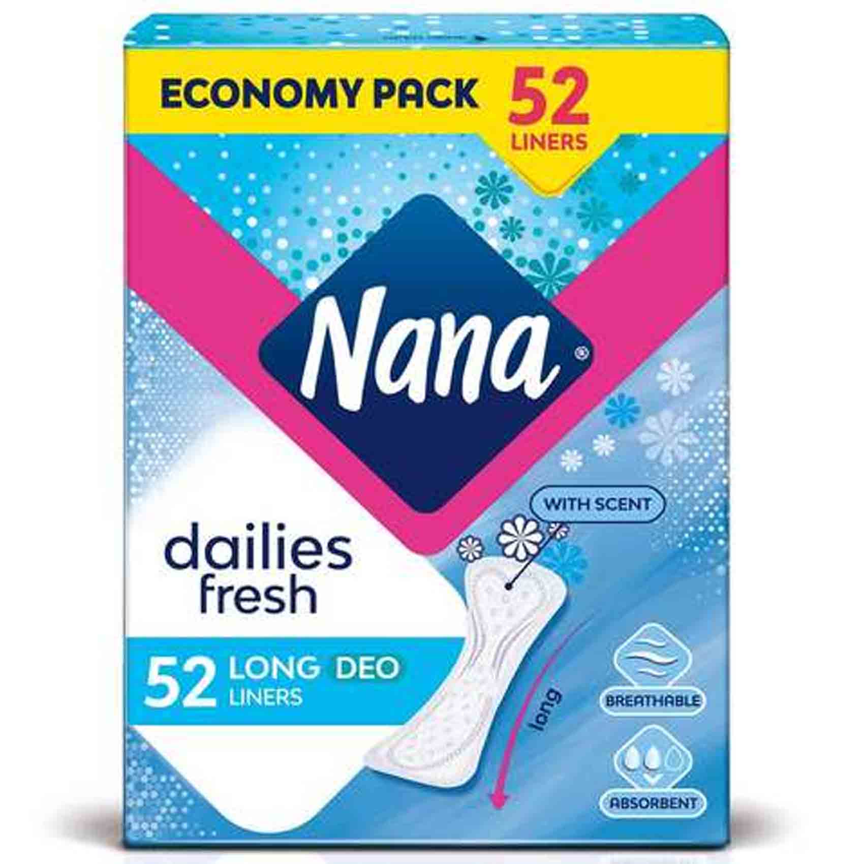 Nana Pantyliners Economy Pack Long 52 Pads product thumbnail 2