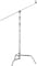 COOPIC King Series 100% Stainless Steel Heavy Duty C Stand with Boom Arm, Max 157cm Photography Light Stand with 56cm Holding Arm, 2 Grip Head for Studio Mono light, Soft box, Reflector(K20)