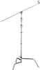 COOPIC King Series 100% Stainless Steel Heavy Duty C Stand with Boom Arm, Max 157cm Photography Light Stand with 56cm Holding Arm, 2 Grip Head for Studio Mono light, Soft box, Reflector(K20)