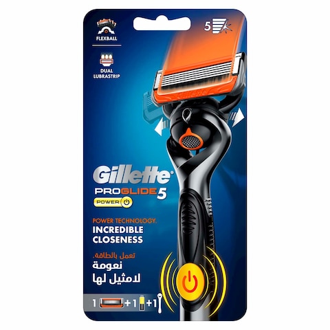 Gillette Proglide 5 Power Razor With 1 Blade Black 2 PCS