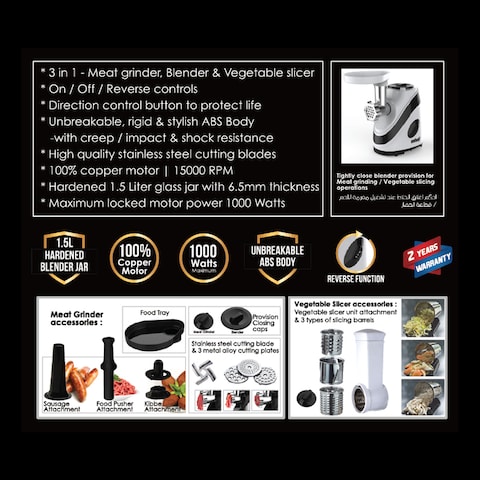 SANFORD MUTLIFUNCTIONAL BLENDER WITH MEAT GRINDER
