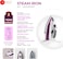 AFRA Steam Iron, 2200W, 430ml Capacity, White And Purple, Ceramic Coated Soleplate, Vertical Steam, ESMA Approved, AF-2200IRWP, 2 Years Warranty