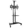 Mobile TV Cart Rolling TV Stand With Lockable Wheels For 55 to 80" Inch Plasma LCD LED Flat or Curved Screen TVs up to 100lbs - Height Adjustable (55-80 inch)