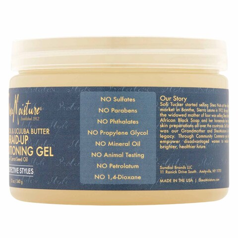 Shea Moisture Jojoba Oil And Ucuuba Butter Braid Up Conditioning Gel 340g