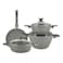 Avci Home Maker Farah Ceramic Coating Cookware Set Grey 7 PCS