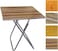 In-House In House Folded Table With Aluminum Framin House Folded Table With Aluminum Frame, 60X60 cm, Square, Assorted Color, Brown