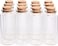 Danmu 30ml 1.18" X 2.75" Mini Glass Bottles, Jars With Wood Cork Stoppers, Tiny Glass Jars, Wishing Bottles, Message Bottle For Wedding Favors, Halloween Decorations, Baby Shower Favors (12Pcs)