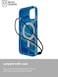 BodyGuardz Carve Marble designed for iPhone 15 case cover compatible with MagSafe with Lanyard - Blue/White